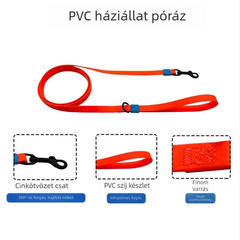 Kutyatrakció kötél PVC-ből, bővíthető, vízálló és kopásálló; márka Jia Chong, modell D-7009, Guangdong eredet