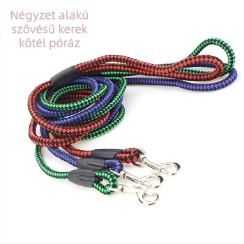 Nylon kutyapóráz kockás mintázattal, körkörös sodrású zsinórral