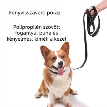 Fényvisszaverő lapos szövésű polipropilén kutyapóráz