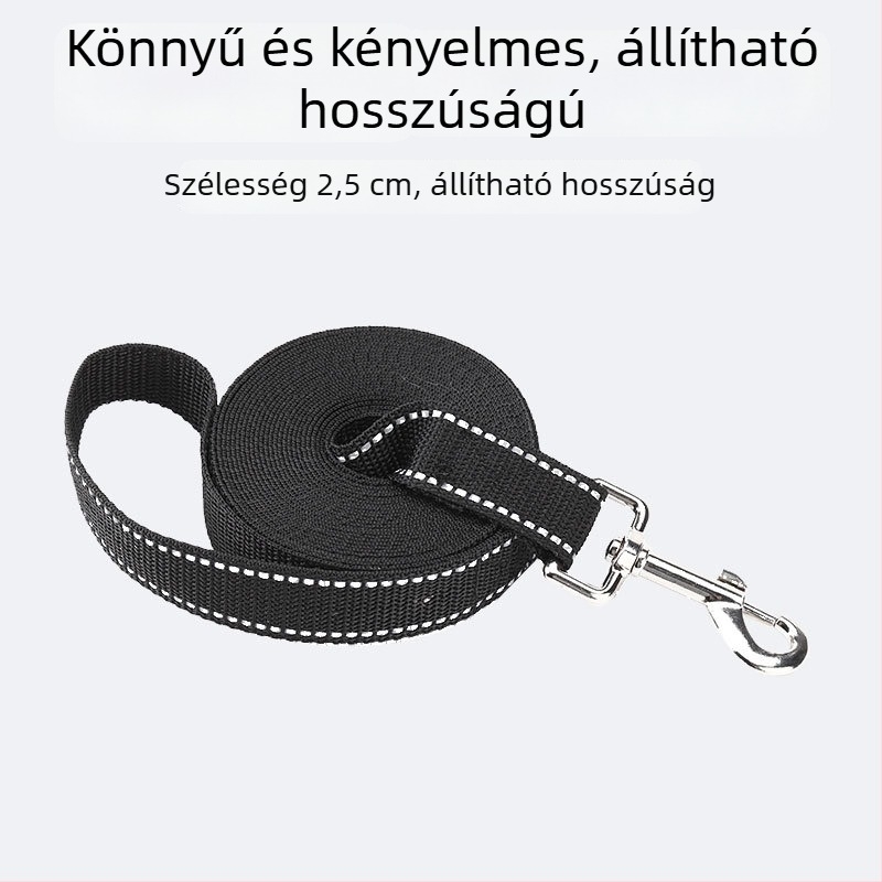 Fényvisszaverő lapos szövésű polipropilén kutyapóráz