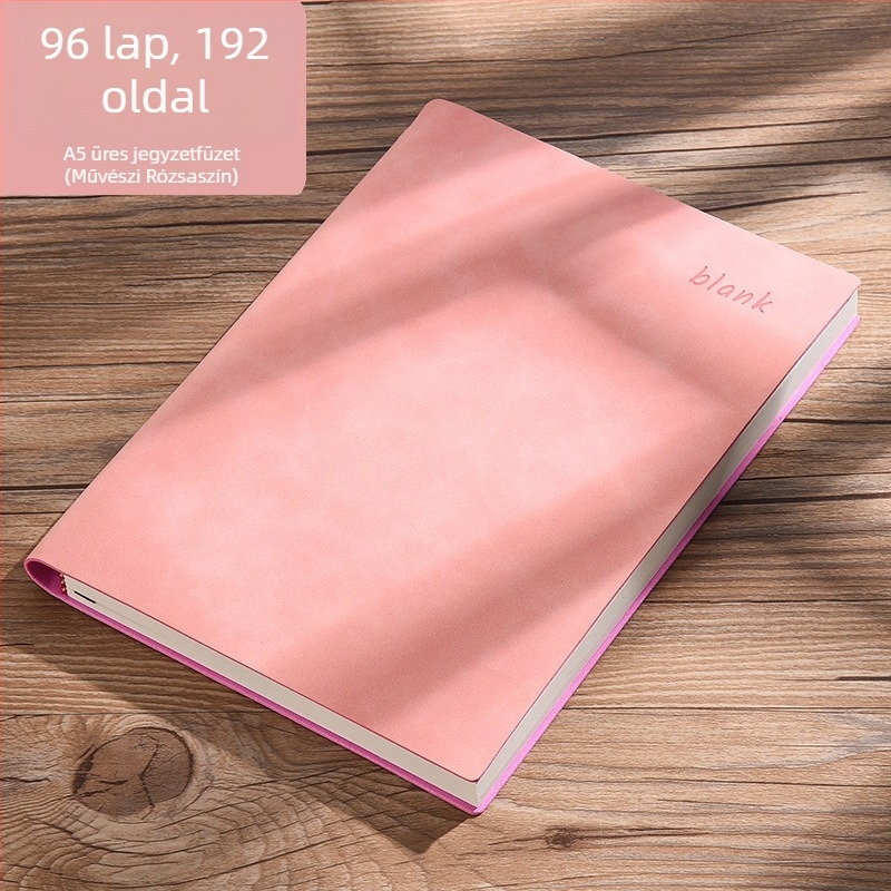 Jegyzetfüzet műbőr borítóval, spirál kötés, Forest papír, papírsúly 100, 100 oldal, modell BY-2031
