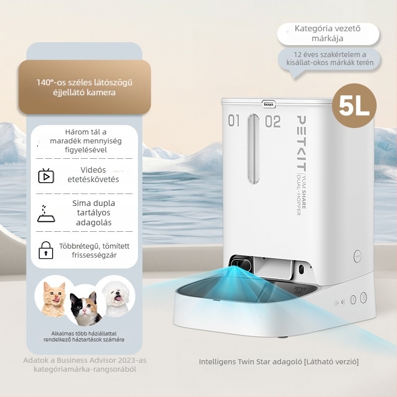 Petkit Solo Twin Star vizualizált okos etető macskáknak és kutyáknak