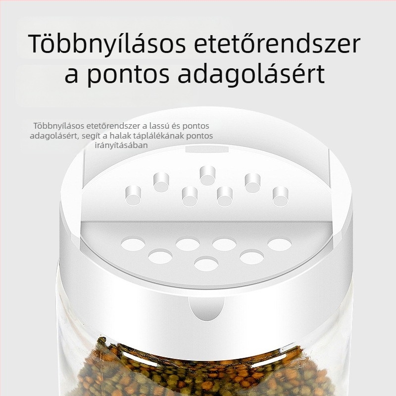 AC-FISH automata etető üveg akváriumhoz; műanyagból; 100 darabos készlet; alkalmas akvariumhoz