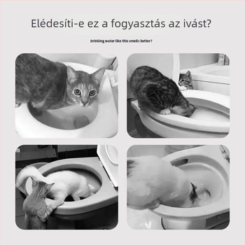 Macska víz adagoló – nem elektromos, automata etető, anti-tip, folyó víz, Steward Cat márka