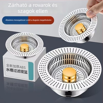 Konyhai mosogató pop-up lefolyó szűrő – Anti-eltömődés és Anti-szaga, poliészter, modern stílus