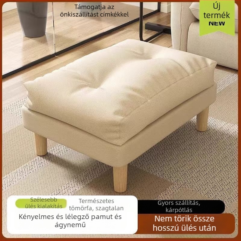 Modern minimalist textile lábtartó, puha pamut töltettel, testreszabható, multifunkcionális