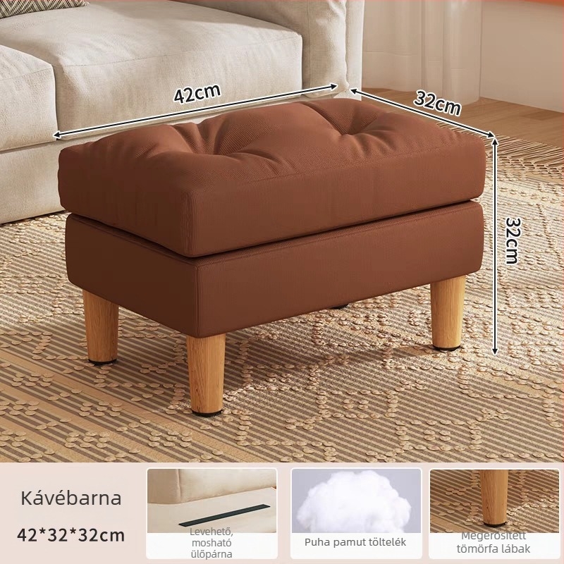 Modern minimalist textile lábtartó, puha pamut töltettel, testreszabható, multifunkcionális