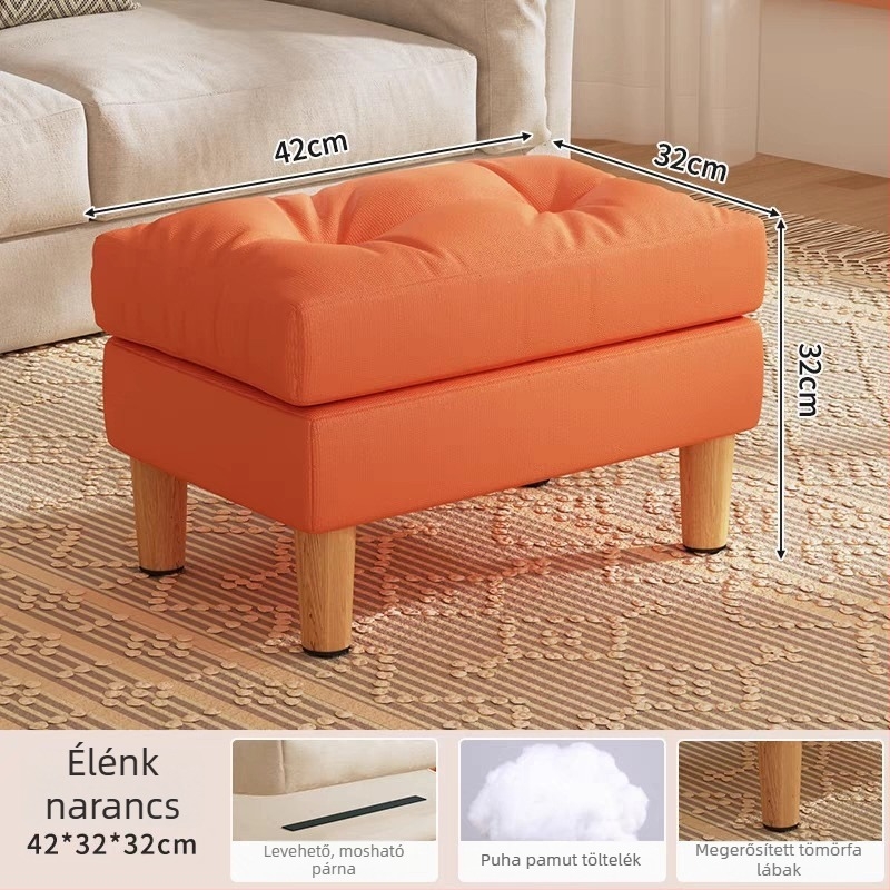 Modern minimalist textile lábtartó, puha pamut töltettel, testreszabható, multifunkcionális