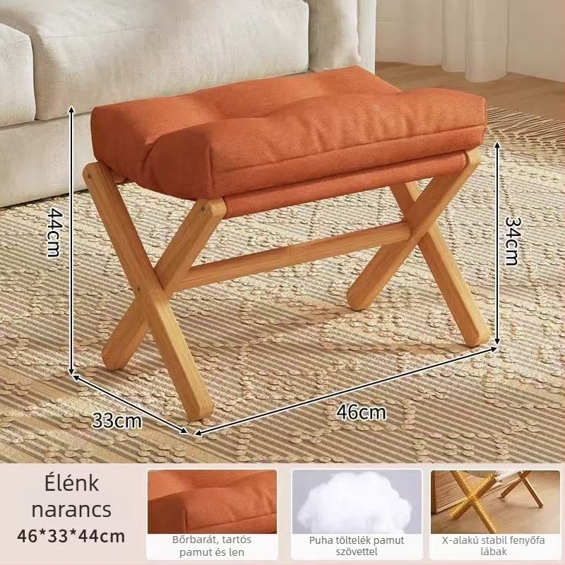 Modern minimalist textile lábtartó, puha pamut töltettel, testreszabható, multifunkcionális