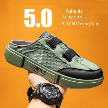Férfi Slip-On Cipő, Koreai Stílus, Hálós Felsőrész, Gumírozott Talp, Öntési Formázás
