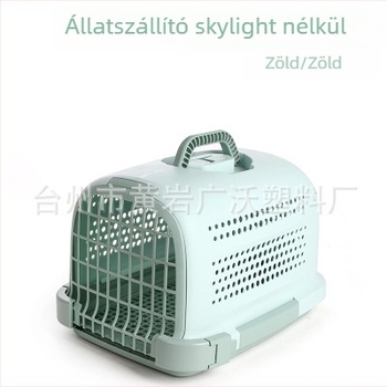 PP anyagú kisállat szállító doboz, hordozható macskáknak és kutyáknak