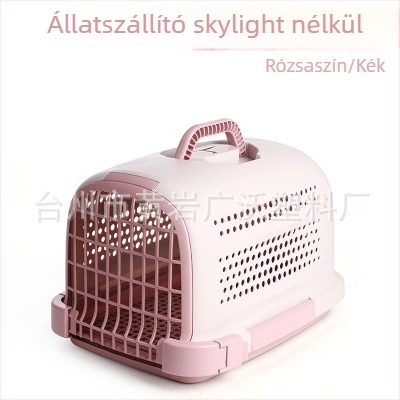 PP anyagú kisállat szállító doboz, hordozható macskáknak és kutyáknak