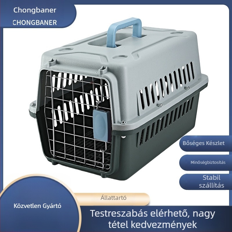 PP-ből készült merev állatszállító kutyáknak és macskáknak, utazó doboz CWLZ001, Pet Companion