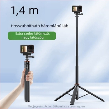 Brdrc kihajtható háromlábú selfie bot DJI Action 5 Pro-hoz, Osmo 360 / Osmo 3/4 — alumíniumötvözet
