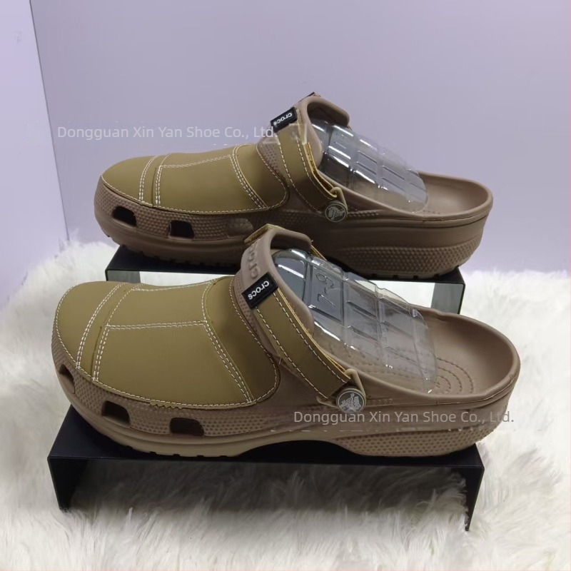 Férfi Slip-On cipő valódi bőrből, Yuko modell rácsos mintával, EVA talppal, lábujj hűtésre tervezve, üzleti casual