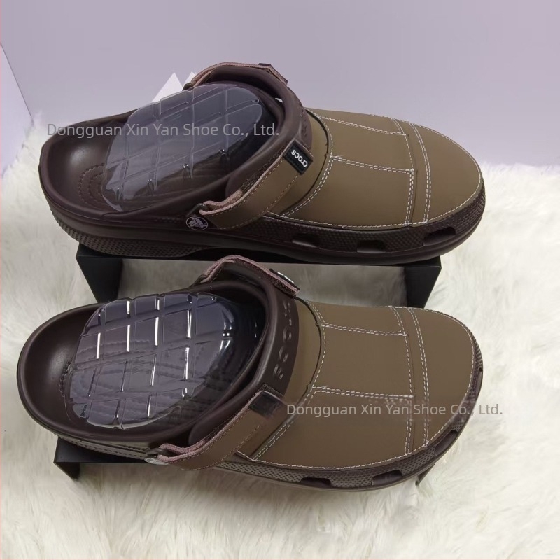 Férfi Slip-On cipő valódi bőrből, Yuko modell rácsos mintával, EVA talppal, lábujj hűtésre tervezve, üzleti casual