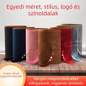 Baibo notesz – műbőr borítás, leválasztható lapokkal kötés, erdei papír, 17×10,5 cm, kreatív stílus