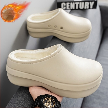 Férfi téli meleg vízálló konyhai cipő, slip-on, EVA felsőrész és EVA talp, injekciós öntéses konstrukció