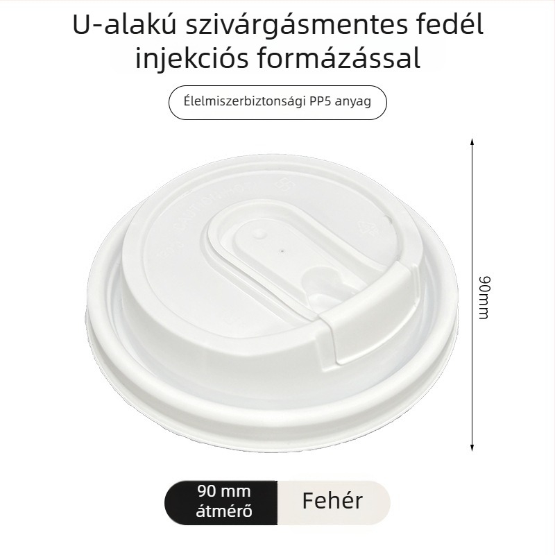 Egyszer használatos PP tejes-tea pohár belső filmmel, kerek alakú, 360–700 ml kapacitás, logó nyomtatás lehetséges