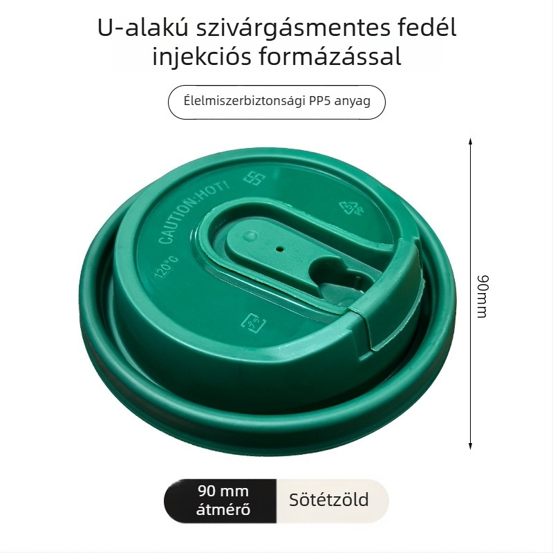 Egyszer használatos PP tejes-tea pohár belső filmmel, kerek alakú, 360–700 ml kapacitás, logó nyomtatás lehetséges