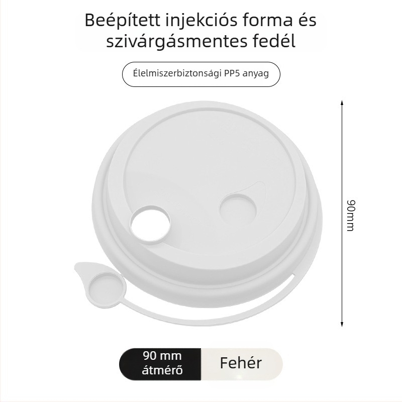 Egyszer használatos PP tejes-tea pohár belső filmmel, kerek alakú, 360–700 ml kapacitás, logó nyomtatás lehetséges