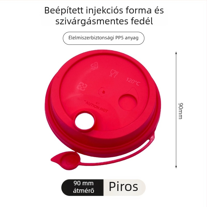 Egyszer használatos PP tejes-tea pohár belső filmmel, kerek alakú, 360–700 ml kapacitás, logó nyomtatás lehetséges