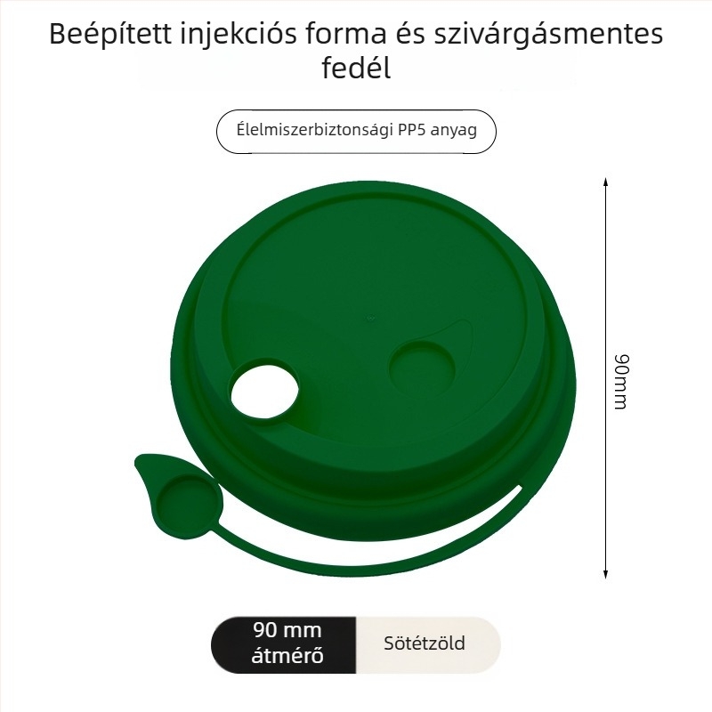 Egyszer használatos PP tejes-tea pohár belső filmmel, kerek alakú, 360–700 ml kapacitás, logó nyomtatás lehetséges