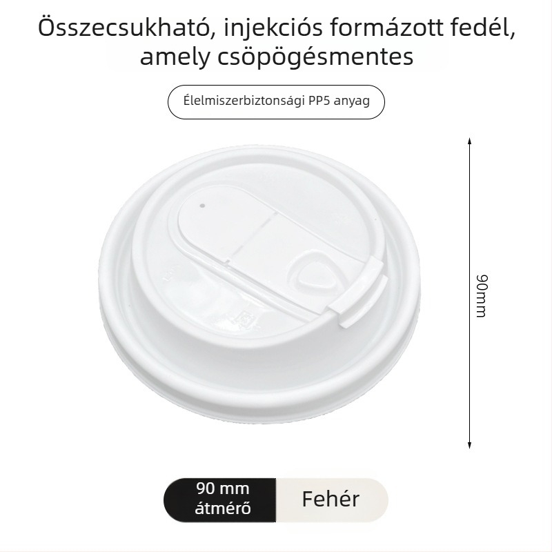 Egyszer használatos PP tejes-tea pohár belső filmmel, kerek alakú, 360–700 ml kapacitás, logó nyomtatás lehetséges