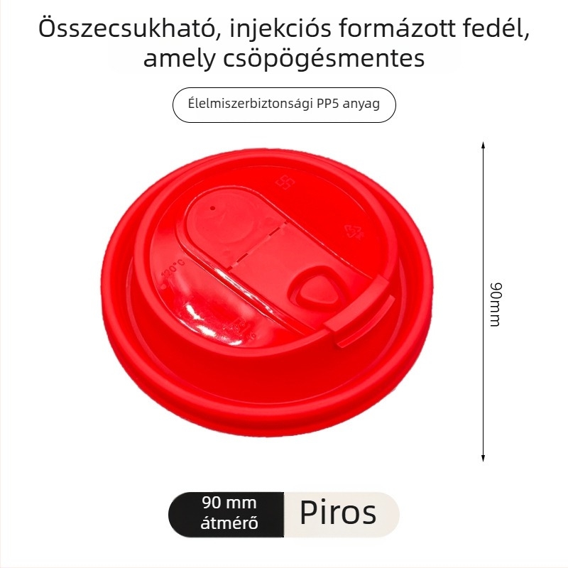Egyszer használatos PP tejes-tea pohár belső filmmel, kerek alakú, 360–700 ml kapacitás, logó nyomtatás lehetséges