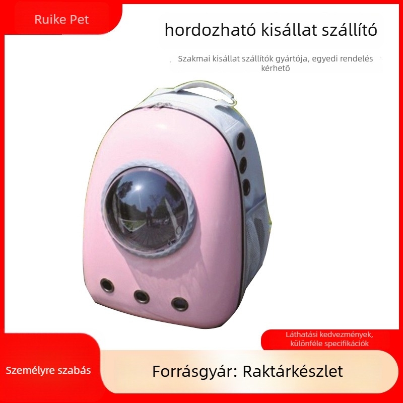 Személyre szabott hordozható kapszula macskáknak és kutyáknak, PP anyag, kapacitás 25000, merev héj, terhelhetőség 5–7 kg