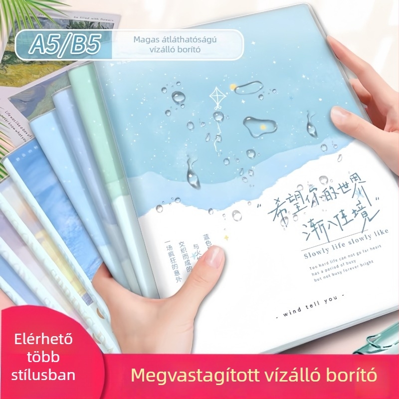 Gumírozott borítós notesz, vezeték nélküli kötés, 120 g dupla offset papír, 50–100 oldal, kreatív INs stílus