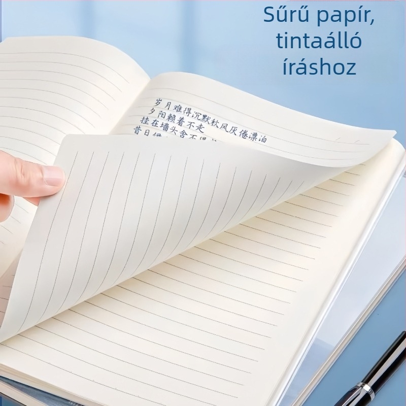 Gumírozott borítós notesz, vezeték nélküli kötés, 120 g dupla offset papír, 50–100 oldal, kreatív INs stílus