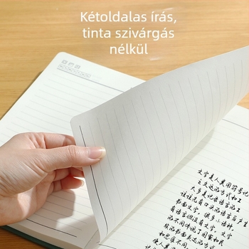 A5-ös notesz mesterséges bőr borítással, francia kötés, Dowling papír 80 g, 200–300 oldal