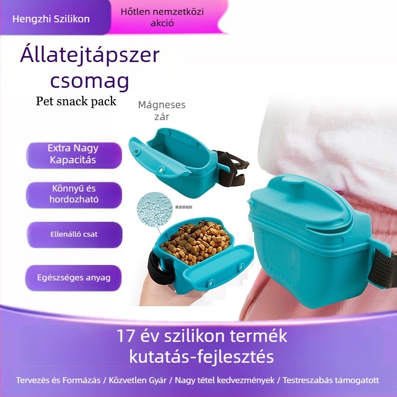 Jiepuda Kutyatréning övtáska – Szilikon, 500 ml, Többfunkciós szabadtéri edzéshez