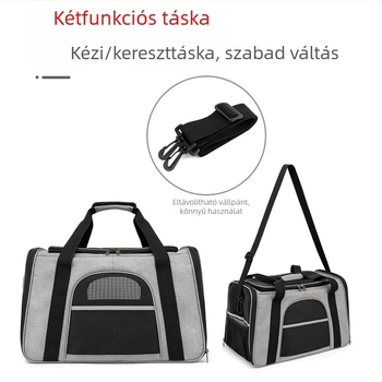 Átlátszó kisállat-táska (20L kapacitás, Oxford anyag, egyszínű minta)