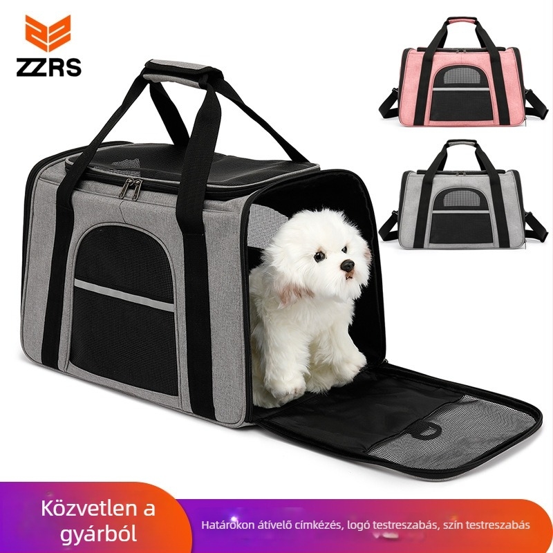Átlátszó kisállat-táska (20L kapacitás, Oxford anyag, egyszínű minta)