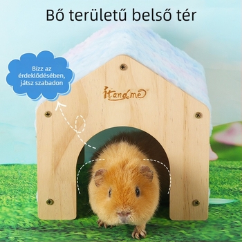 Kisállatfészek – faanyagú konstrukció, flanel bélés, téli melegség, eredet Linyi Shandong, márka Mr. Du