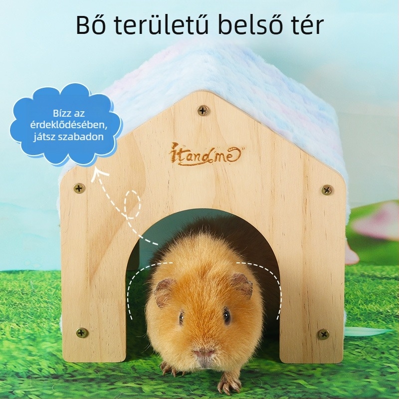 Kisállatfészek – faanyagú konstrukció, flanel bélés, téli melegség, eredet Linyi Shandong, márka Mr. Du