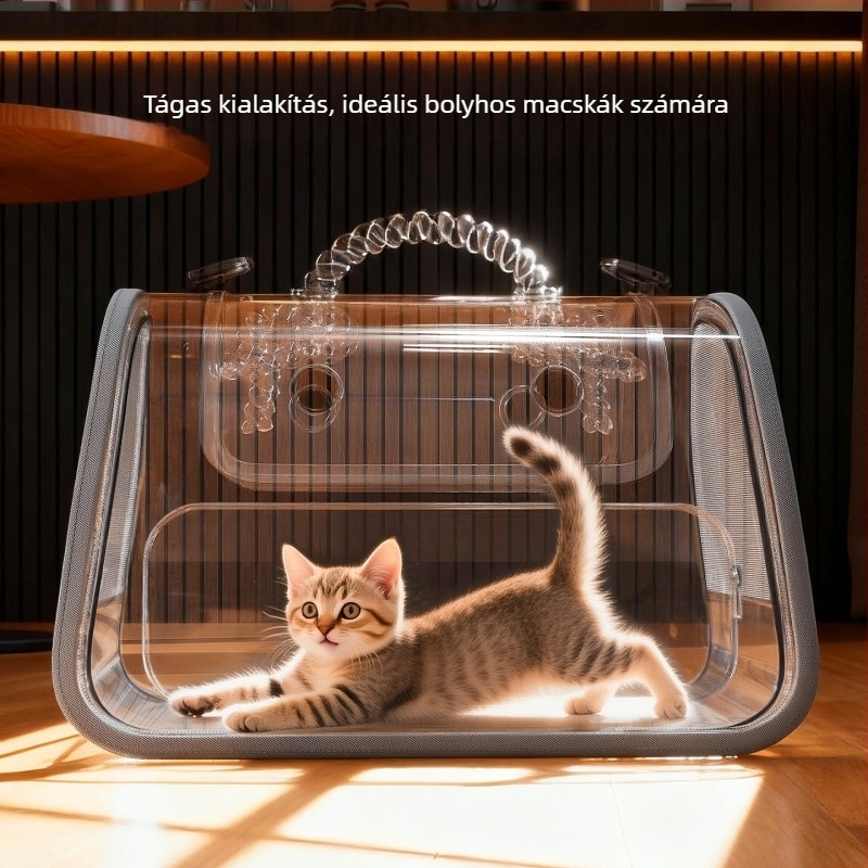Légáteresztő kisállat hátizsák macskák és kis kutyák számára, váll- és kézi hordozó