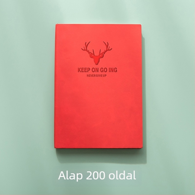 Jegyzetfüzet műbőr borítóval, ragasztott kötés, erdei papír, 80 g/m², 200–300 oldal