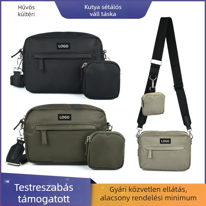 Sétára szánt háziállat-táska: vízálló, vászon anyag, egységes szín, testreszabható logó, teherbírás 5–7 kg