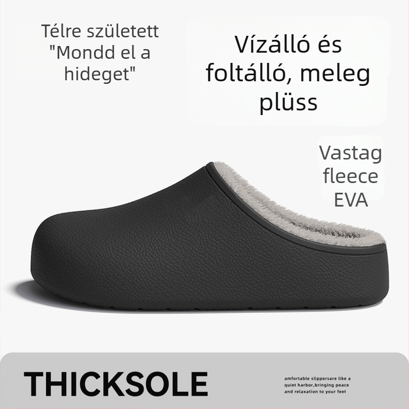 Baotou papucsok, EVA felső és EVA talp, vulkanizált talp, pamut bélés, férfiaknak, téli kiadás 2025