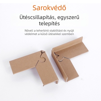 Kraft papírból készült sarkvédő zárral, 90 fokos derékszög, megerősített változat