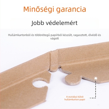 Kraft papírból készült sarkvédő zárral, 90 fokos derékszög, megerősített változat