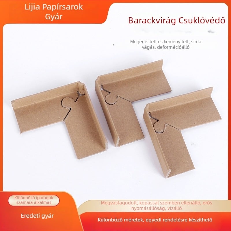 Kraft papírból készült sarkvédő zárral, 90 fokos derékszög, megerősített változat