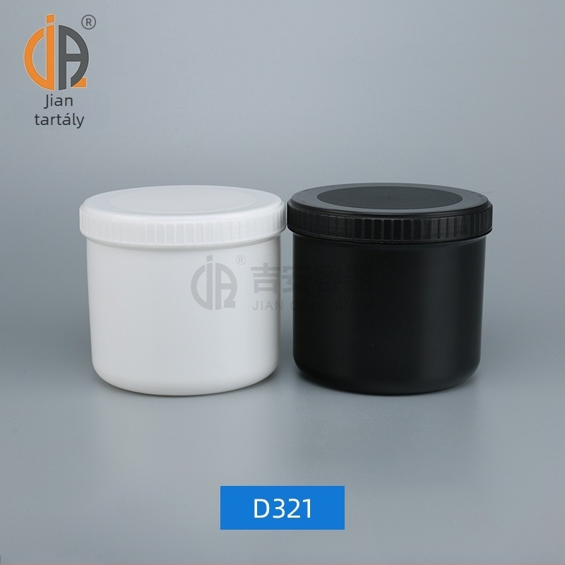 1L PP műanyag tinta tartály belső záróval és külső kupakkal, testreszabható feldolgozás, logó nyomtatás