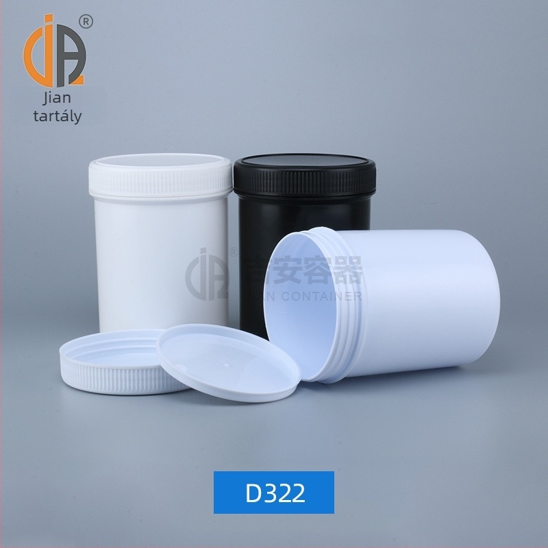 1L PP műanyag tinta tartály belső záróval és külső kupakkal, testreszabható feldolgozás, logó nyomtatás