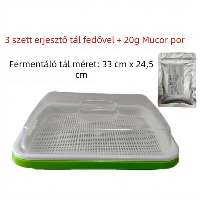 Műanyag fermentációs tál tofuhoz fedővel – otthoni használatra, kapacitás 300 ml alatt