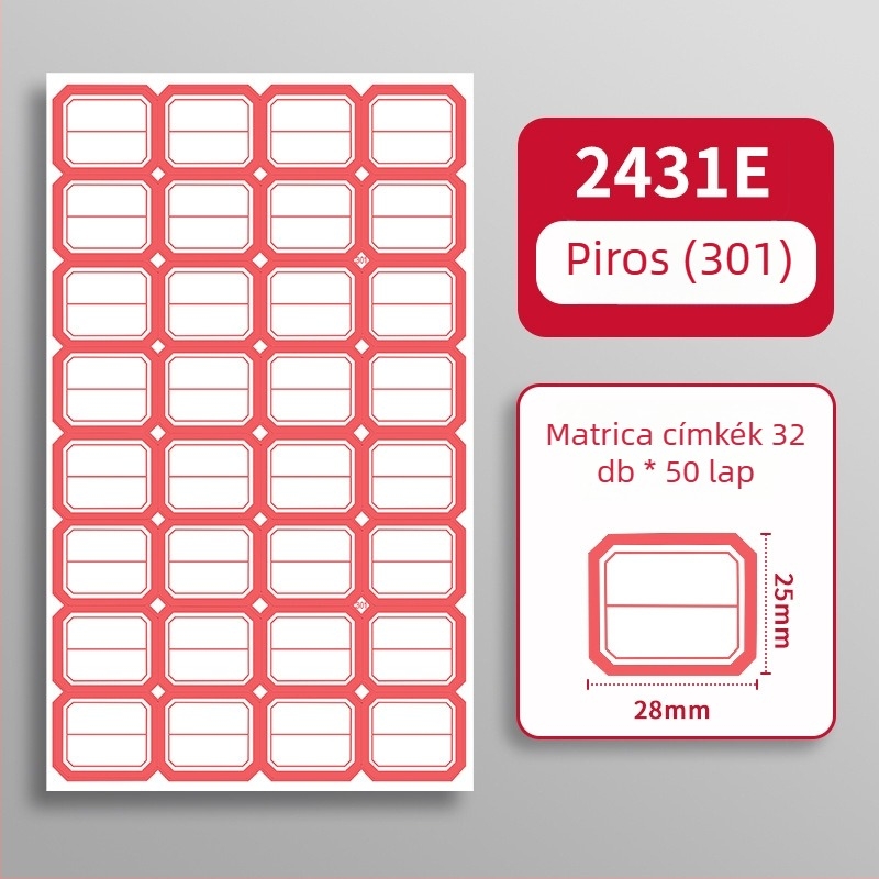 Kézírásos öntapadós címke - Márka: Kaba Bear, Modell: Kbx-2431, Anyag: öntapadó, Testreszabás: Igen