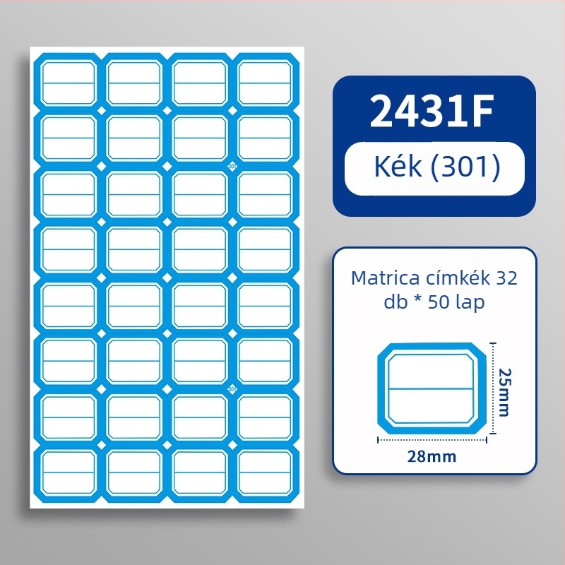 Kézírásos öntapadós címke - Márka: Kaba Bear, Modell: Kbx-2431, Anyag: öntapadó, Testreszabás: Igen